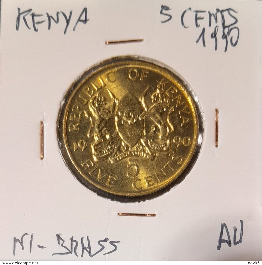 KENYA - 5 CENTS 1990 - AU/SUP - Kenya