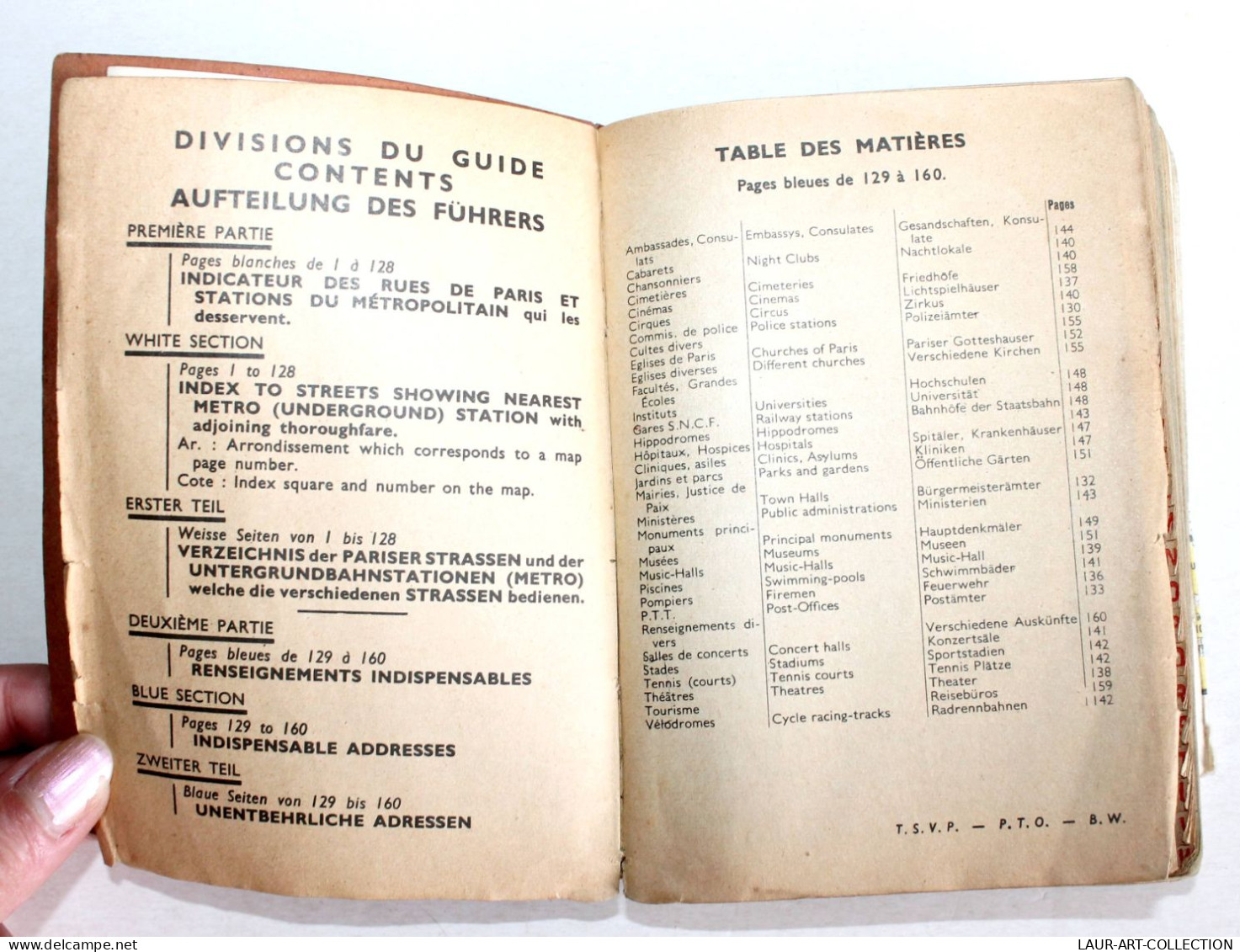 PARIS PLAN-GUIDE REPERTOIRE DES RUES, METRO-BUS 1959 CARTE TARIDE + PLAN ROUTIER  (R.17) - Maps/Atlas