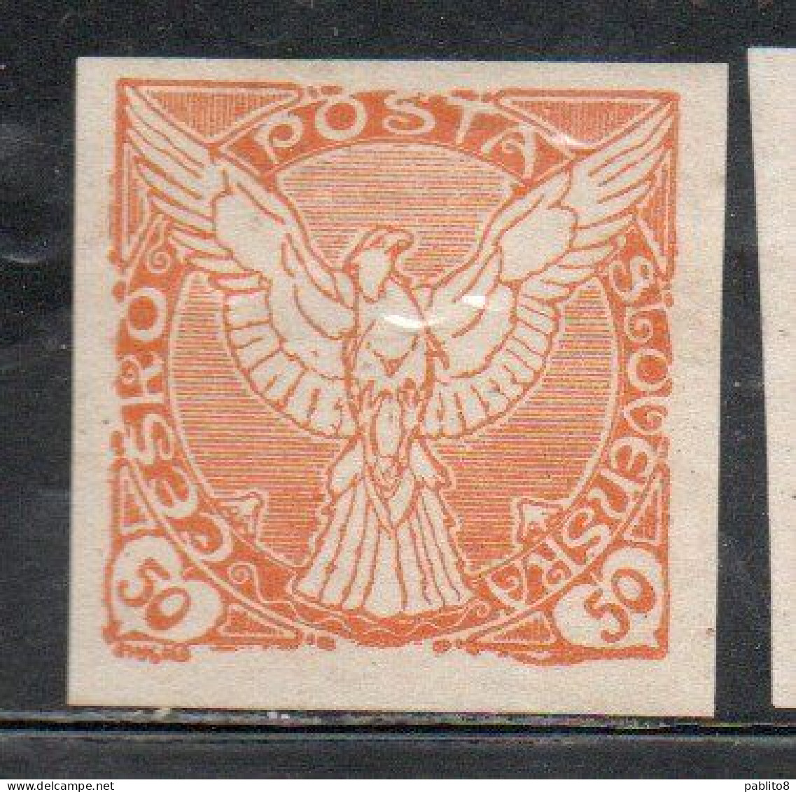 CZECHOSLOVAKIA CESKA CECOSLOVACCHIA 1918 1920 IMPERF. NEWSPAPER STAMPS WINDHOVER 50h MH - Zeitungsmarken