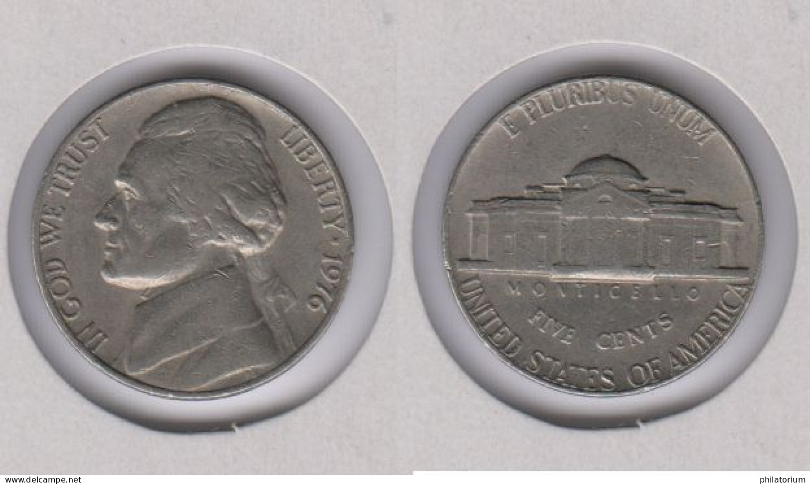 Etats Unis  Five Cents 1976 ; 5c  ; USA - 1938-…: Jefferson