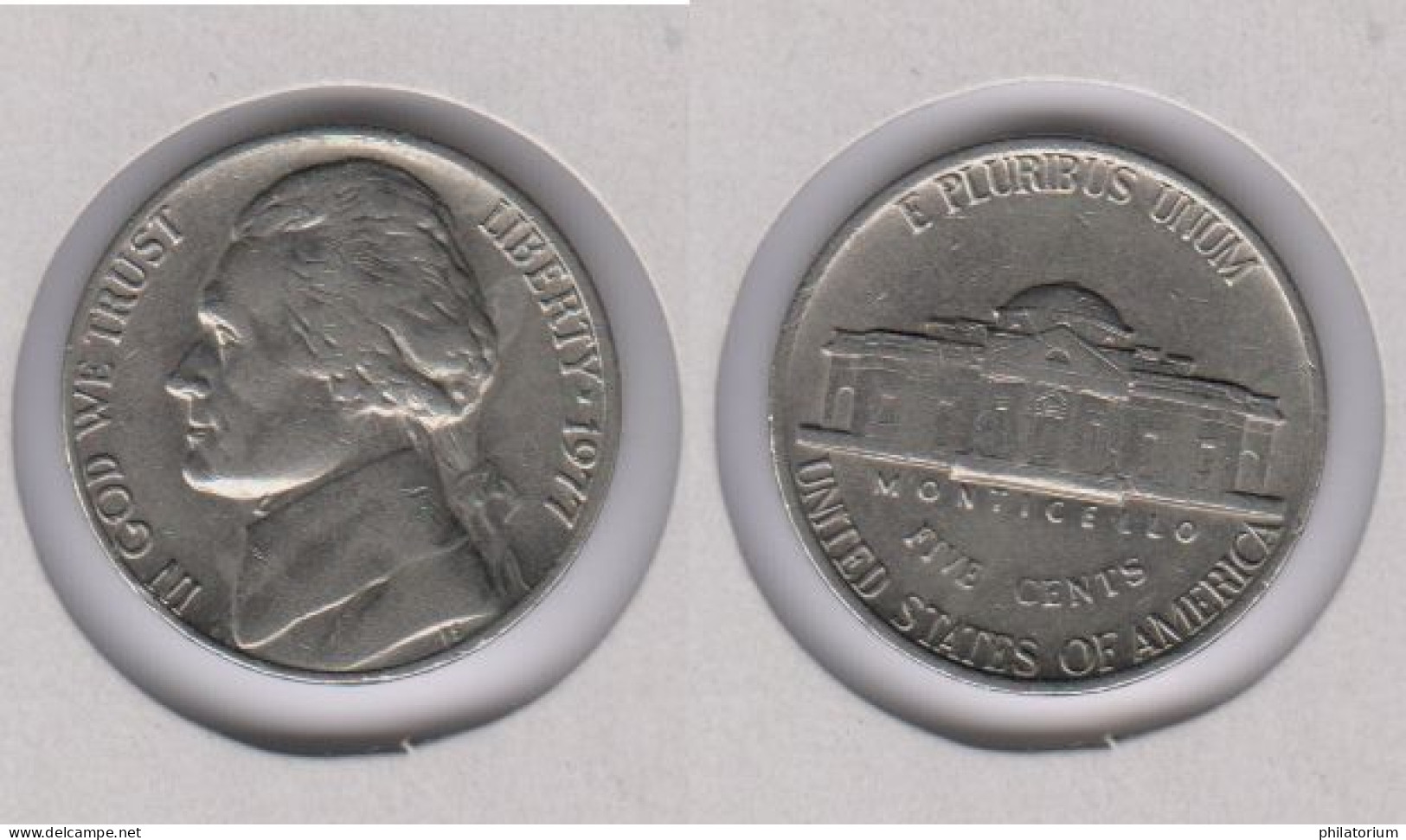 Etats Unis  Five Cents 1977 ; 5c  ; USA - 1938-…: Jefferson