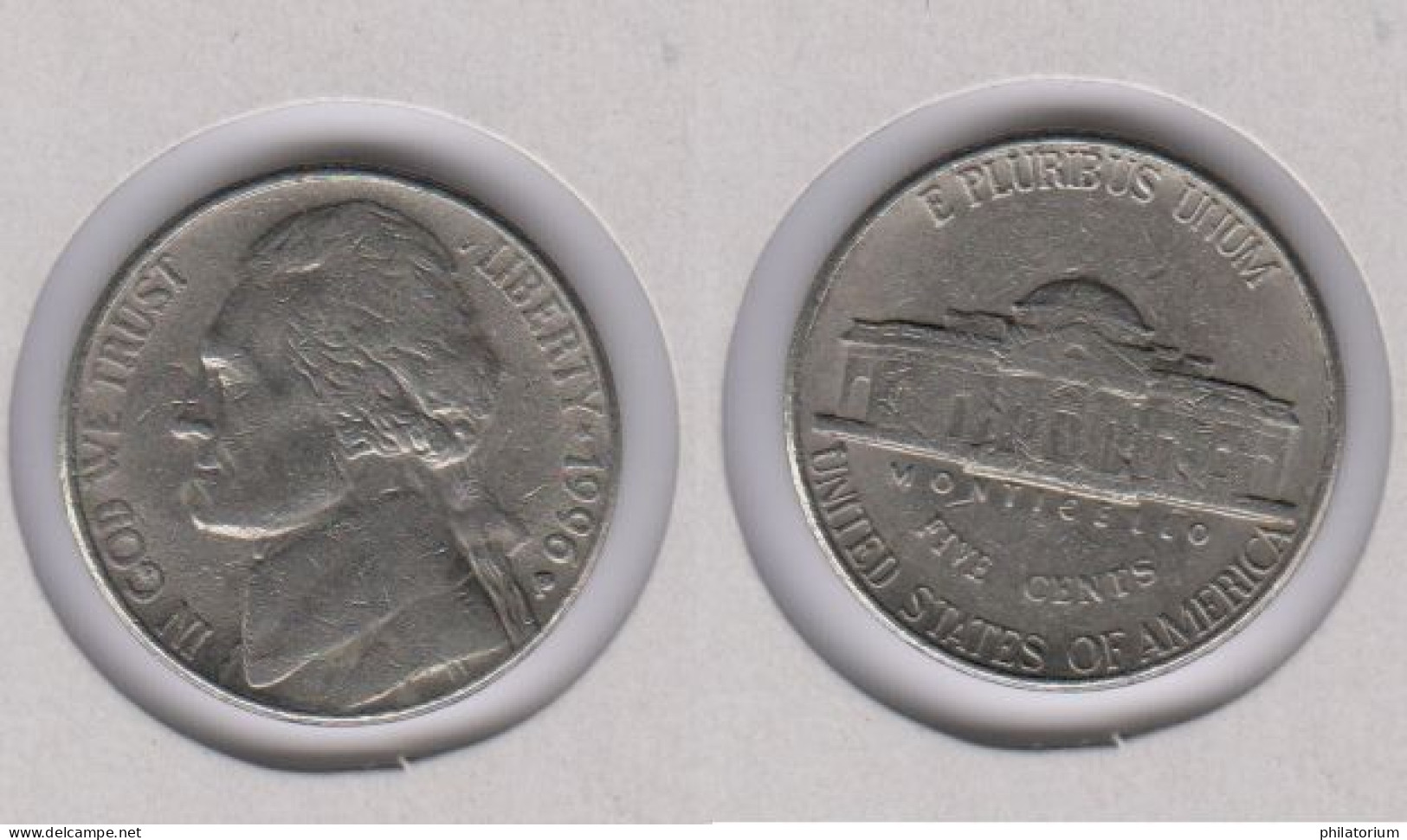Etats Unis  Five Cents 1996 P , 1996P ; 5c  ; USA - 1938-…: Jefferson