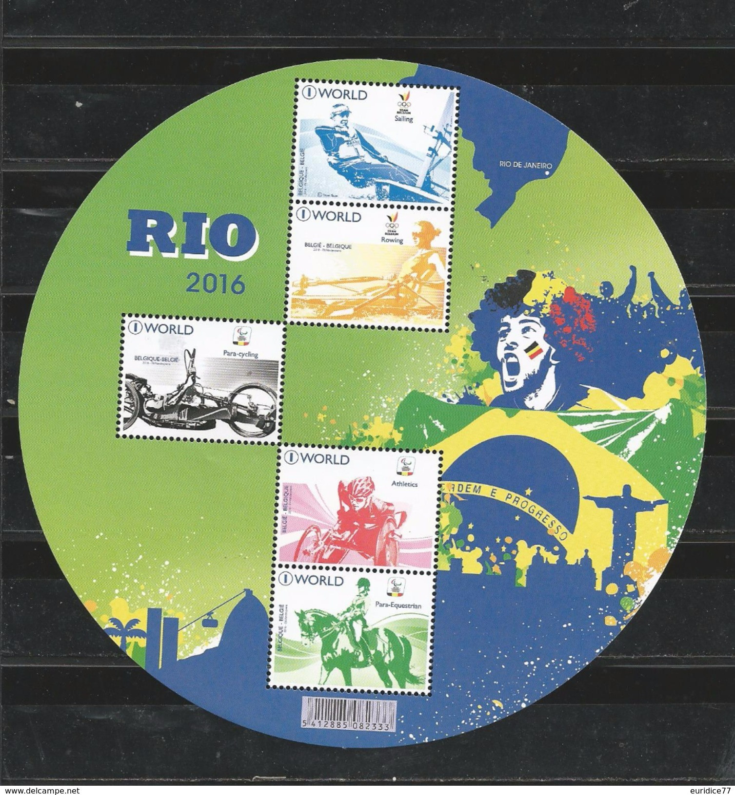 Belgium 2016 - Olympic Games Rio 2016 Souvenir Sheet Mnh - Sommer 2016: Rio De Janeiro