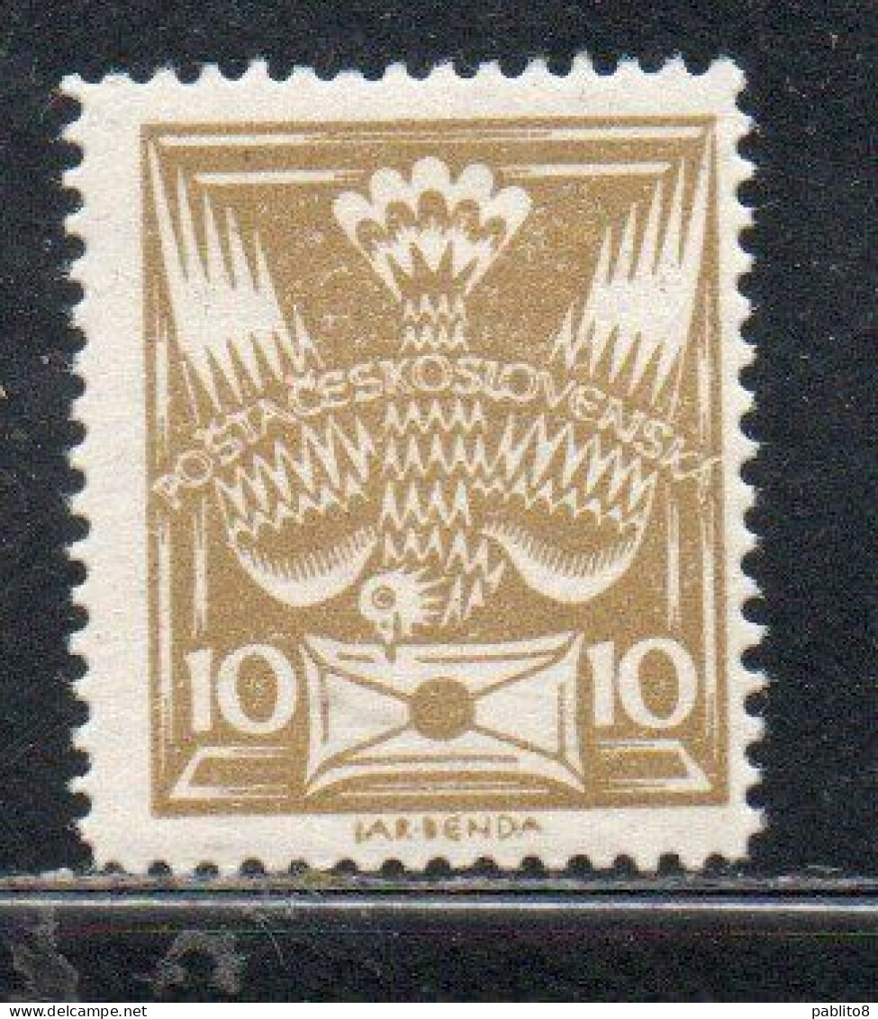 CZECH REPUBLIC REPUBBLICA CECA CZECHOSLOVAKIA CESKA CECOSLOVACCHIA 1920 1925 CARRIER PIGEON LETTER 10h MNH - Nuevos