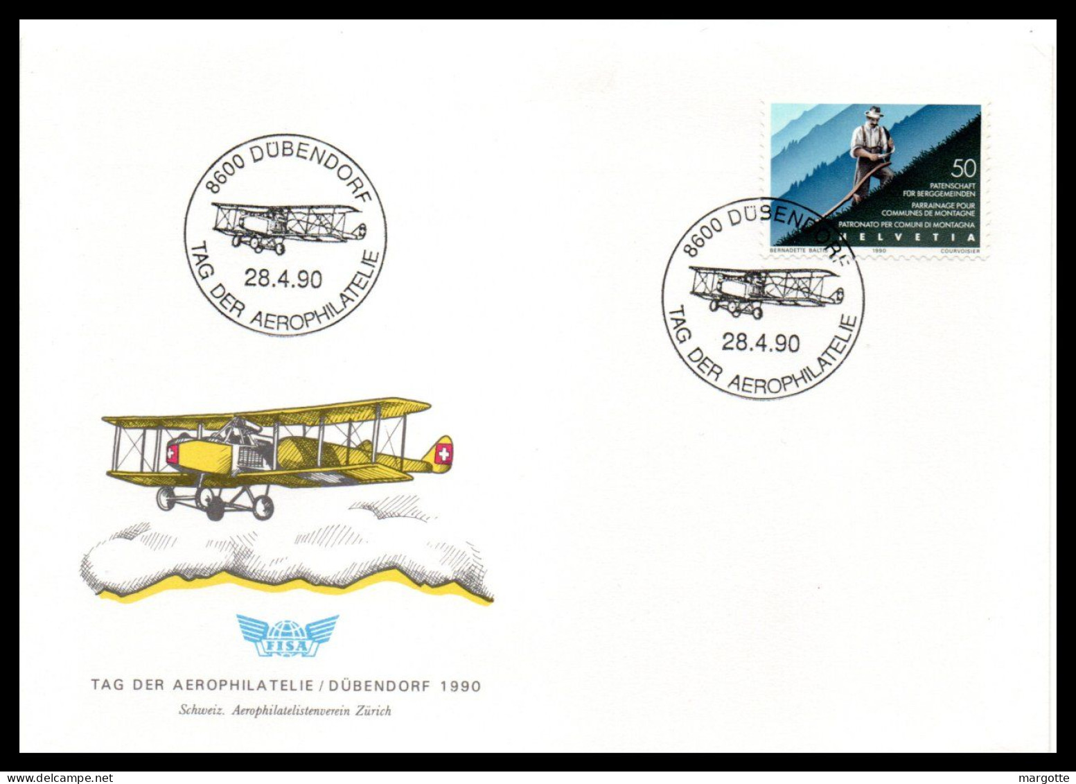 Suisse  Tag Der Aerophilatelie  Dubendorf 28/04/1990 - Other & Unclassified