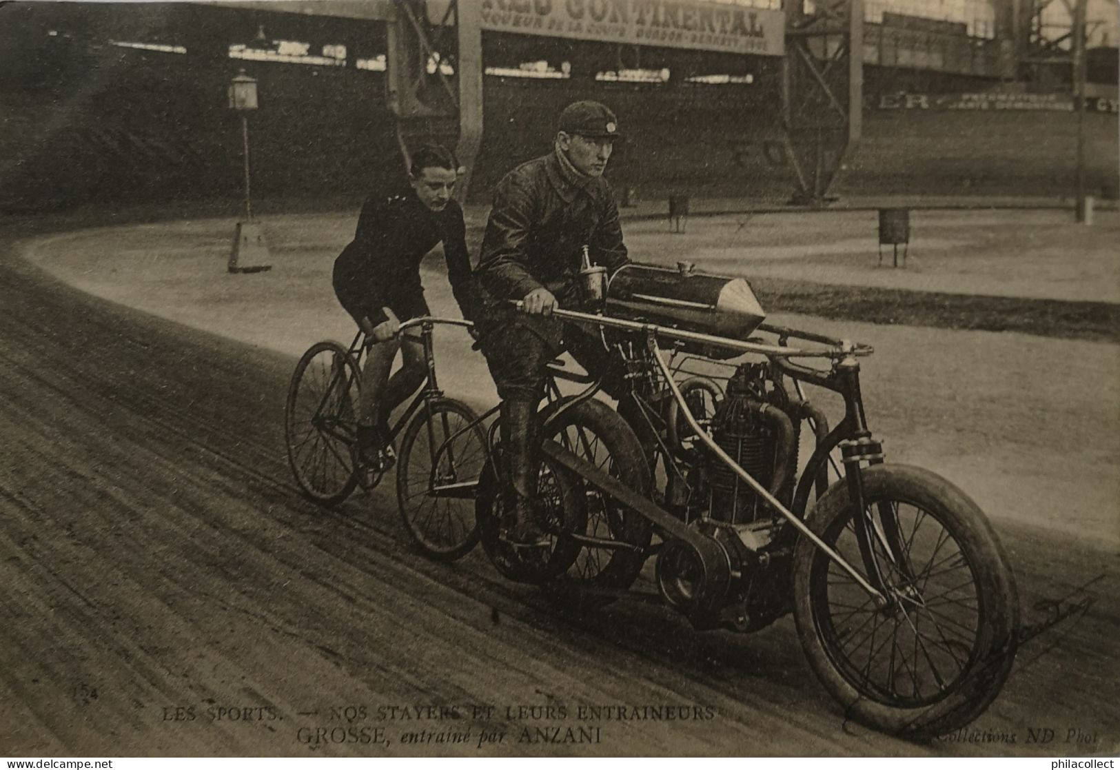 Cyclisme Les Sports Nos Stayers (Motorbike) Grosse Entratne Park Anzani 1905 - Ciclismo