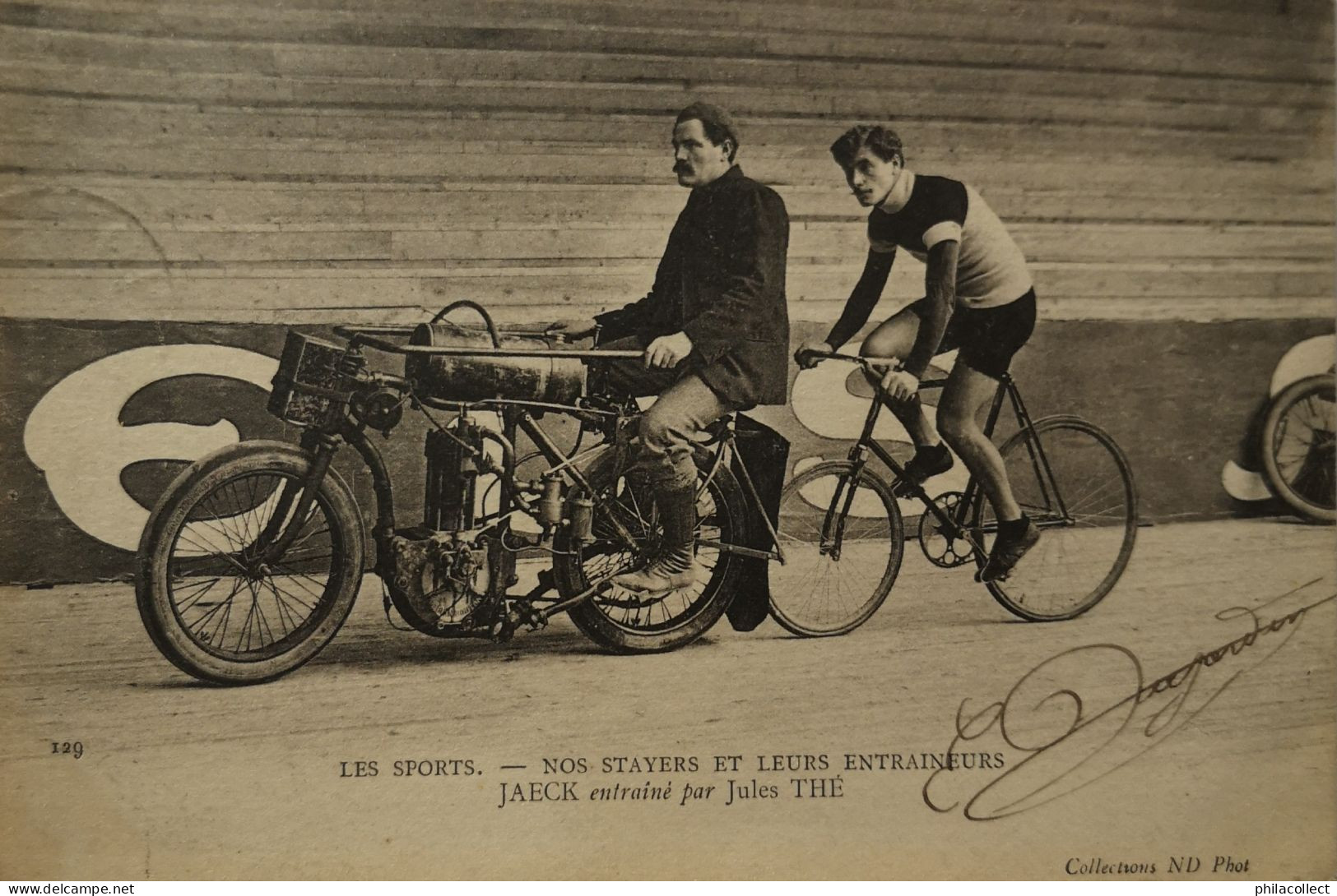 Cyclisme Les Sports Nos Stayers (Motorbike) Jaeck Entraine Par Jules The  1905 - Cycling