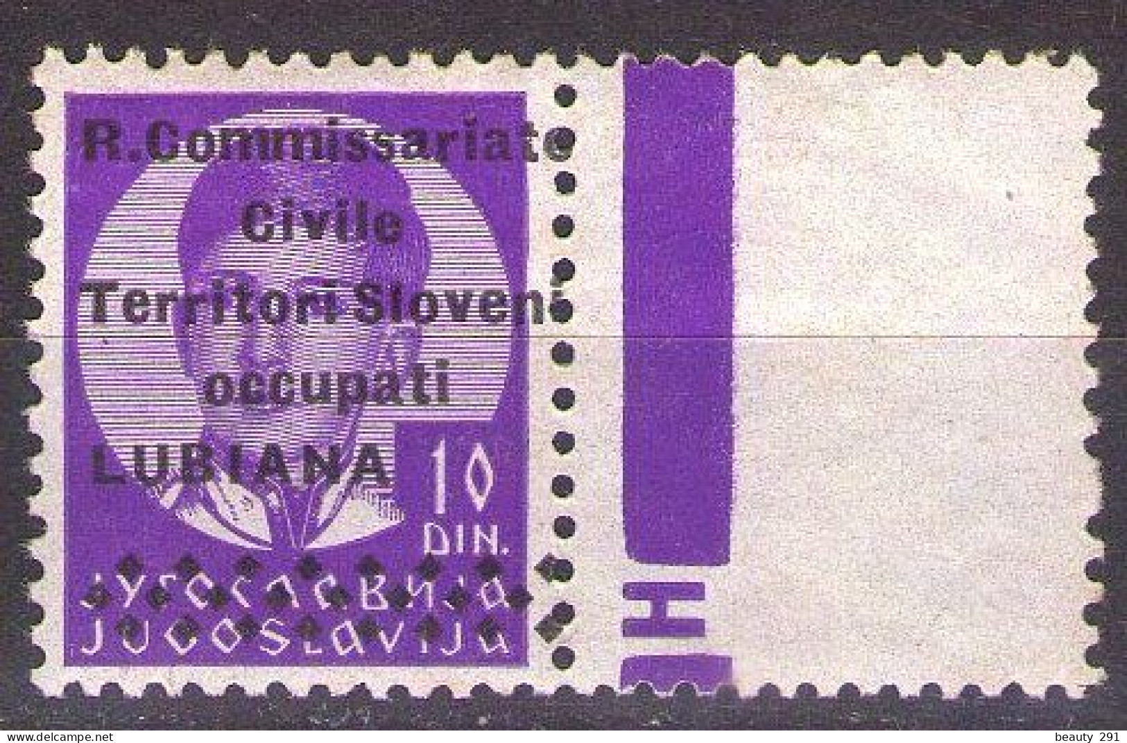 LUBIANA - Italian Occupation - 1941 - Italian Occupation Of Slovenia, Mi 18 I -  No. PLATE - MNH** - Lubiana