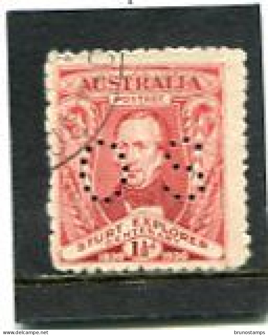 AUSTRALIA - 1930   1 1/2d  STURT  PERFORATED  OS   FINE USED  SG  O121 - Dienstzegels