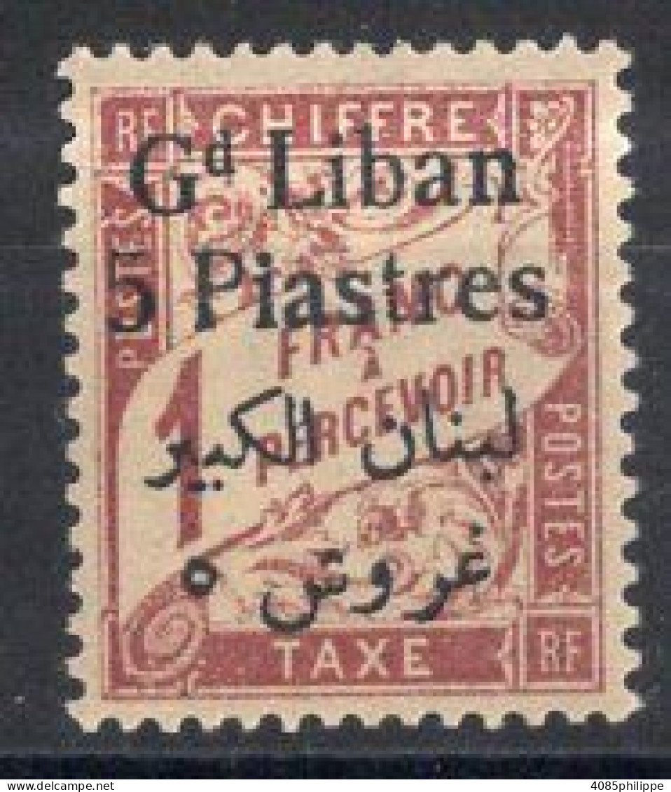 Grand Liban  Timbre-Taxe N°10* Neuf Charnière TB Cote : 8.00 € - Postage Due
