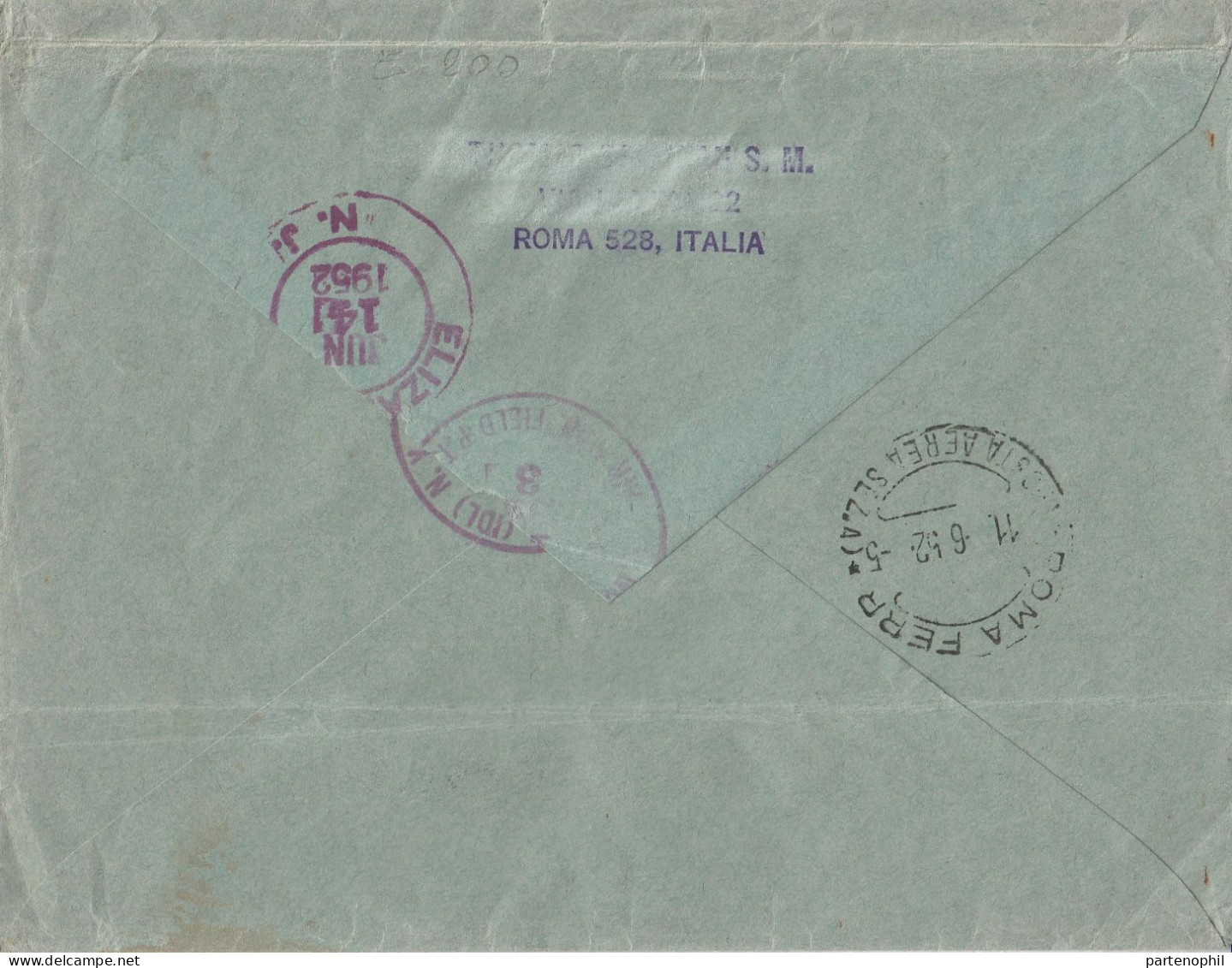 Lotto 440 10/6/1952 - Lettera Raccomandata Diretta Negli USA, Affrancata Con Coppia Orizzontale Monaco Graziano L. 500 - Briefe U. Dokumente