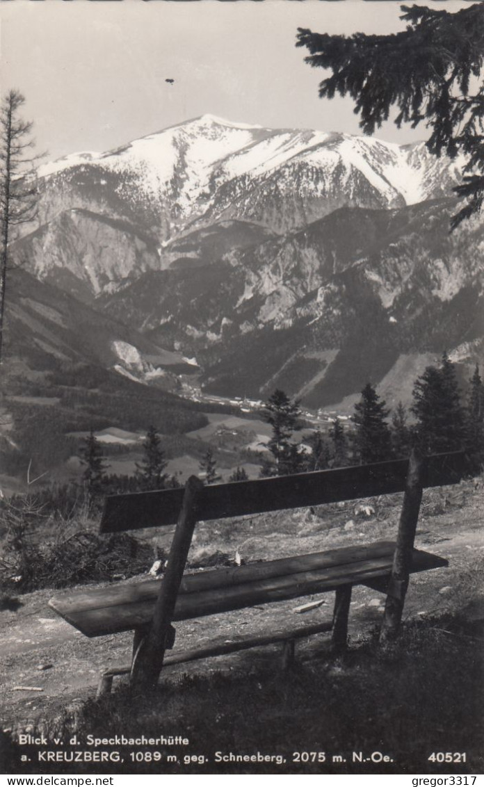 D5856) Blick V. D. SPECKBACHERHÜTTE A. Kreuzberg Geg. SCHNEEBERG - NÖ - 1963 - Schneeberggebiet