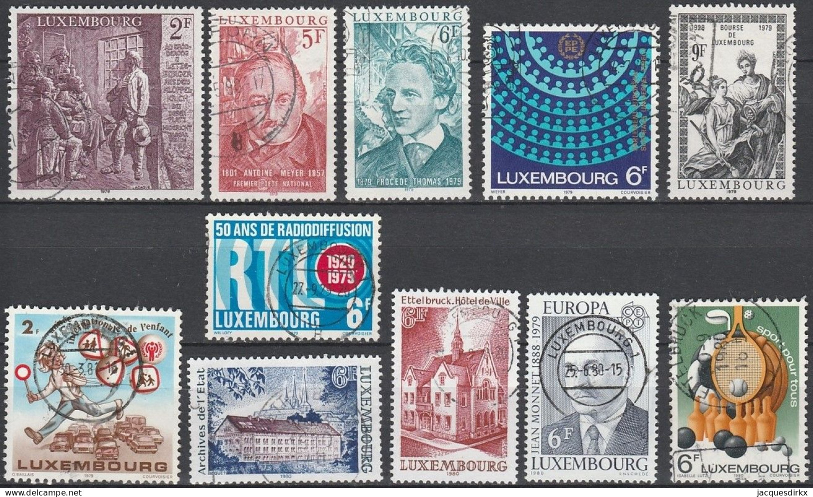 Luxembourg    .   Y&T     .    11  Timbres     .    O     .      Oblitéré - Oblitérés