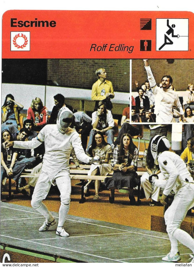 GF1781 - FICHES EDITION RENCONTRE - ILDIKO REJTOE - MICHELE MAFFEI - ROLF EDLING - Fencing