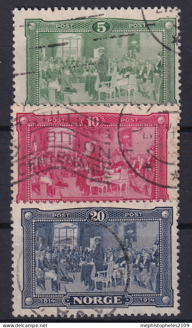 NORWAY 1914 - Canceled - Sc# 96-98 - Oblitérés