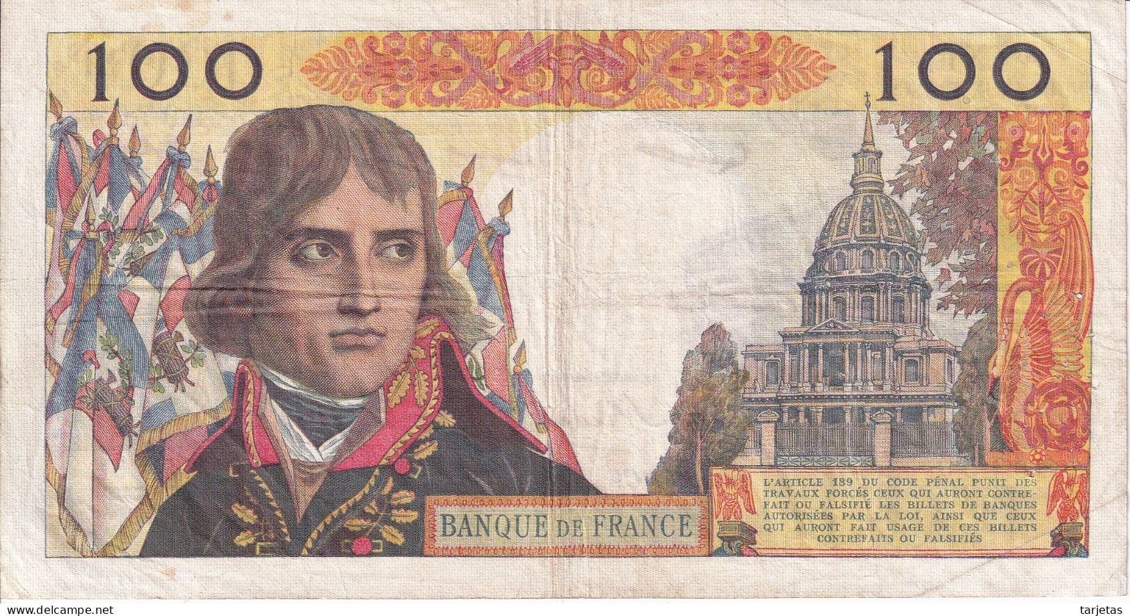 BILLETE DE FRANCIA DE 100 FRANCS DEL 3-12-1959 (BANKNOTE) NAPOLEON BONAPARTE - 100 NF 1959-1964 ''Bonaparte''