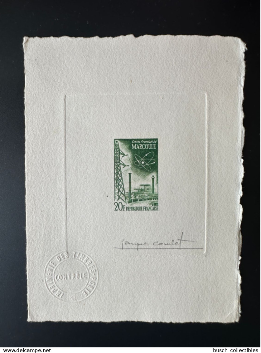 France 1959 YT 1204 Epreuve D'artiste Proof Centre Atomique De Marcoule Vert Green - Artist Proofs