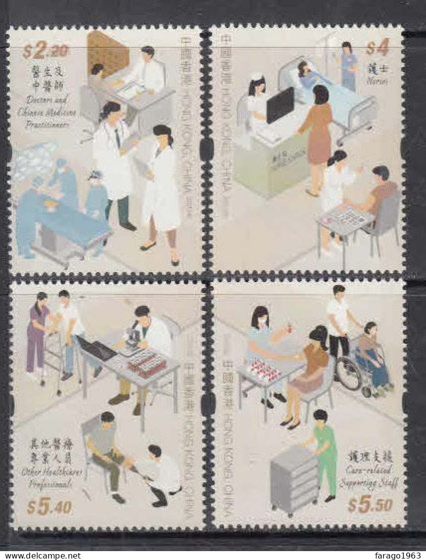 2023 Hong Kong Health Professionals Nurses Doctors  Complete Set Of 4  MNH @ BELOW FACE VALUE - Neufs