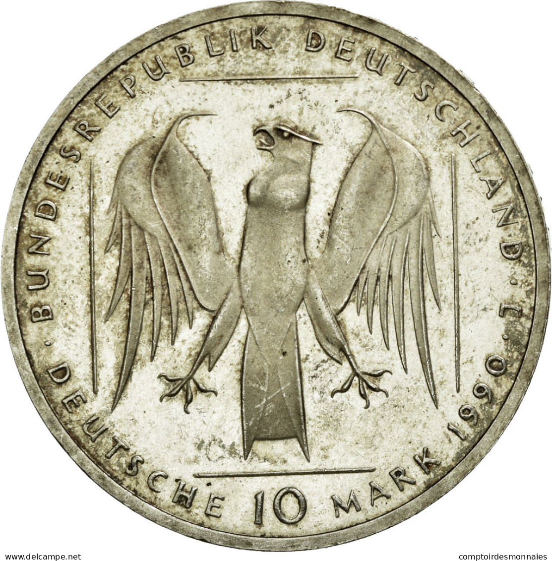 Monnaie, République Fédérale Allemande, 10 Mark, 1990, Hamburg, Germany - Commemorations