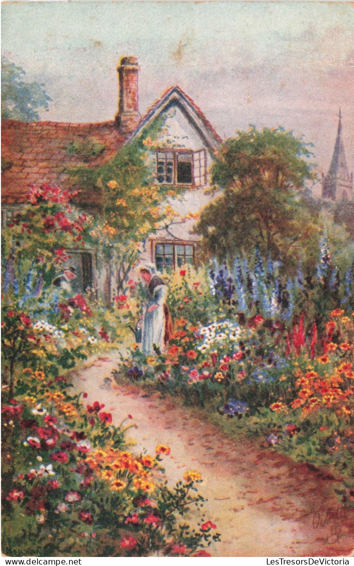 ILLUSTRATEUR NON SIGNE - Cottage - Fleurs - Carte Postale Ancienne - Avant 1900