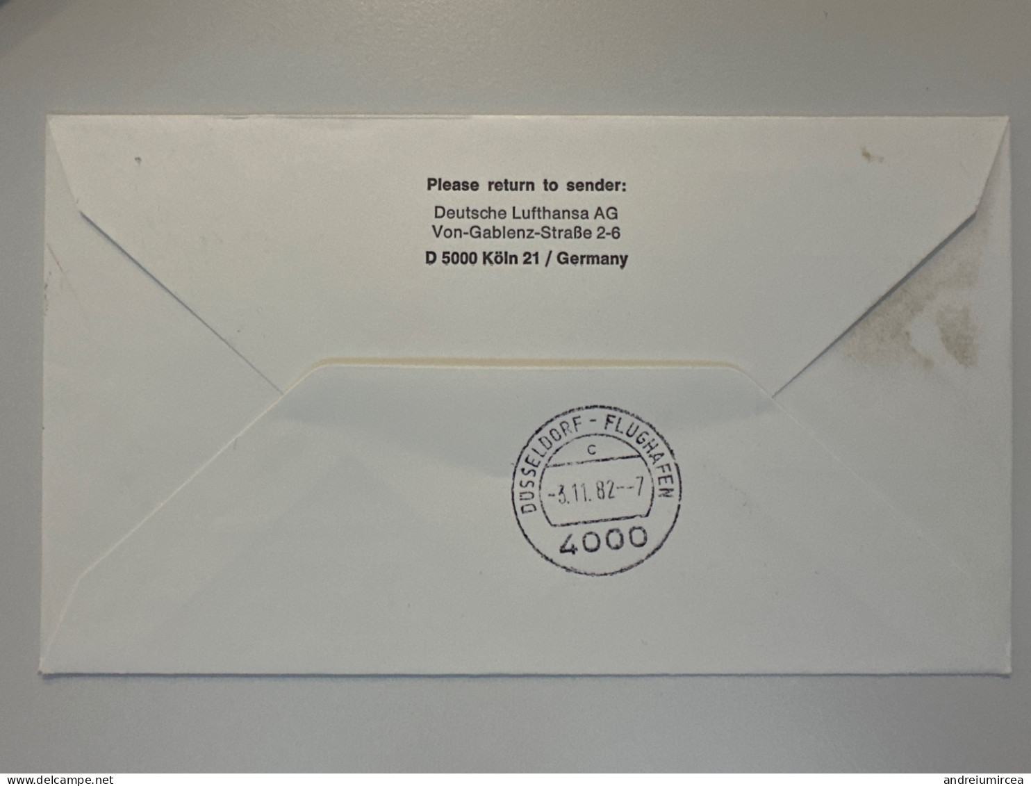 1982 First Flight Boeing 747 Osaka Tokyo Anchorage Düsseldorf Cover - Posta Aerea