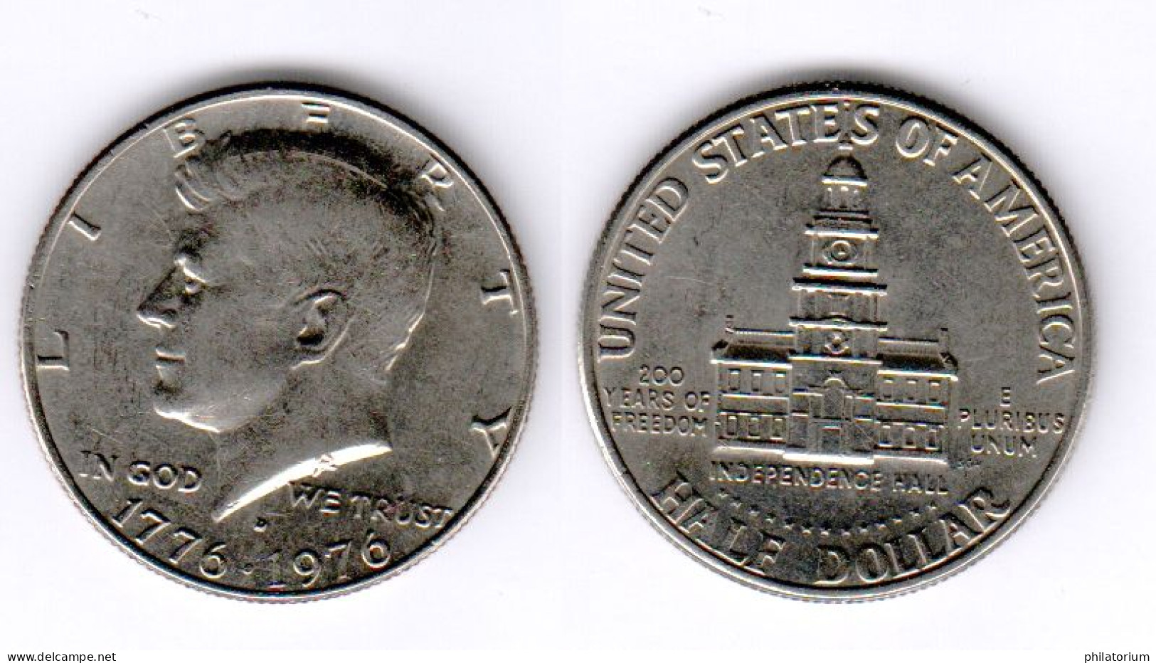 Etats Unis  Half Dollar , 1976 D , 1976 D  ; USA - 1964-…: Kennedy