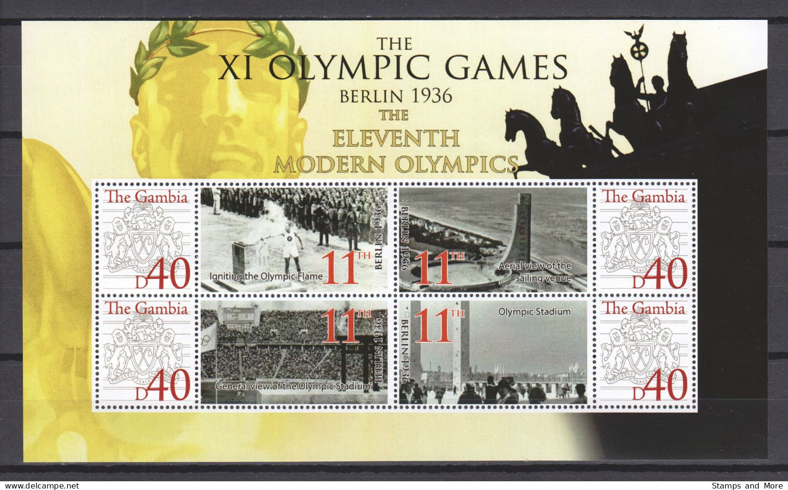 Gambia - SUMMER OLYMPICS BERLIN 1936 - Set 2 Of 2 MNH Sheets - Summer 1936: Berlin