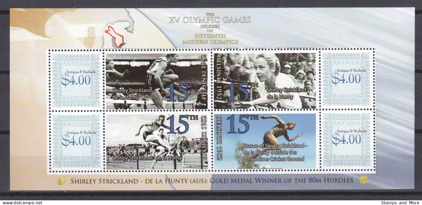 Antigua & Barbuda - SUMMER OLYMPICS HELSINKI 1952 - Set 1 Of 2 MNH Sheets - Ete 1952: Helsinki