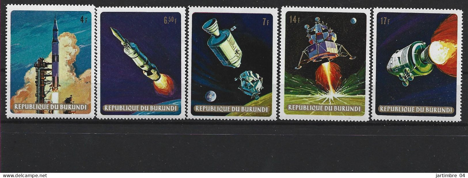 1969 BURUNDI 337-41** Espace, Apolllo - Ungebraucht