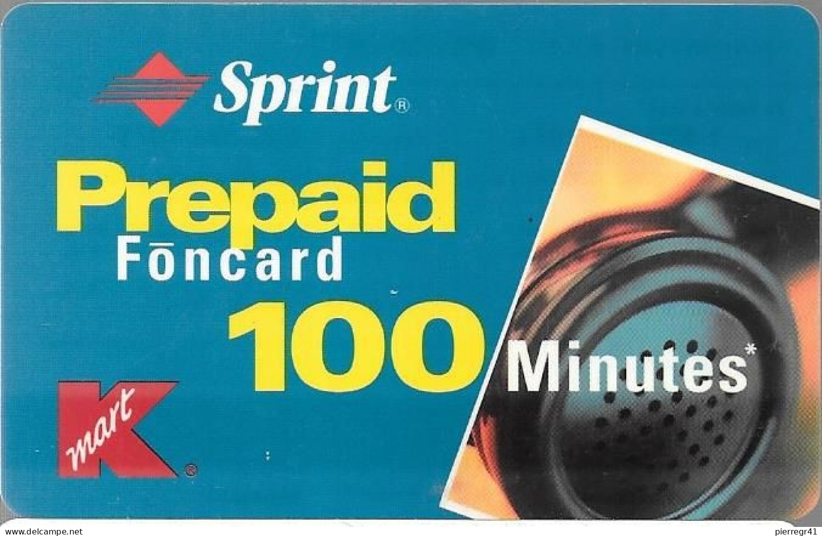 CARTE- PREPAYEE-USA-SPRINT-100U-FONCARD-Plastic Epais-Glacé-T BE-RARE - Sprint