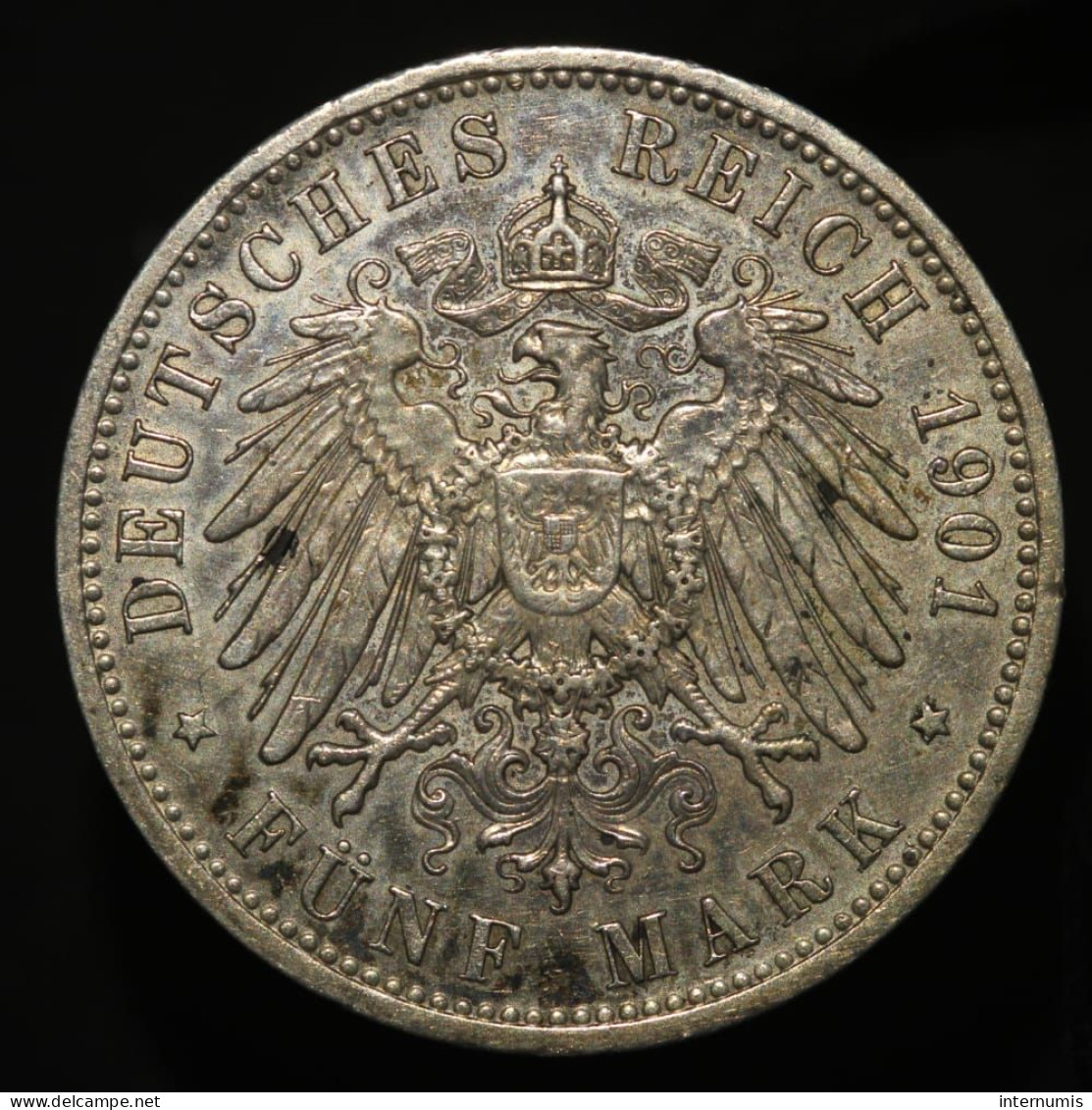 Allemagne / Germany, Wilhelm II, 5 Mark - (PRUSSE / PRUSSIA), 1901, A - Berlin, Argent (Silver), TTB+ (EF), KM#523 - 2, 3 & 5 Mark Argento