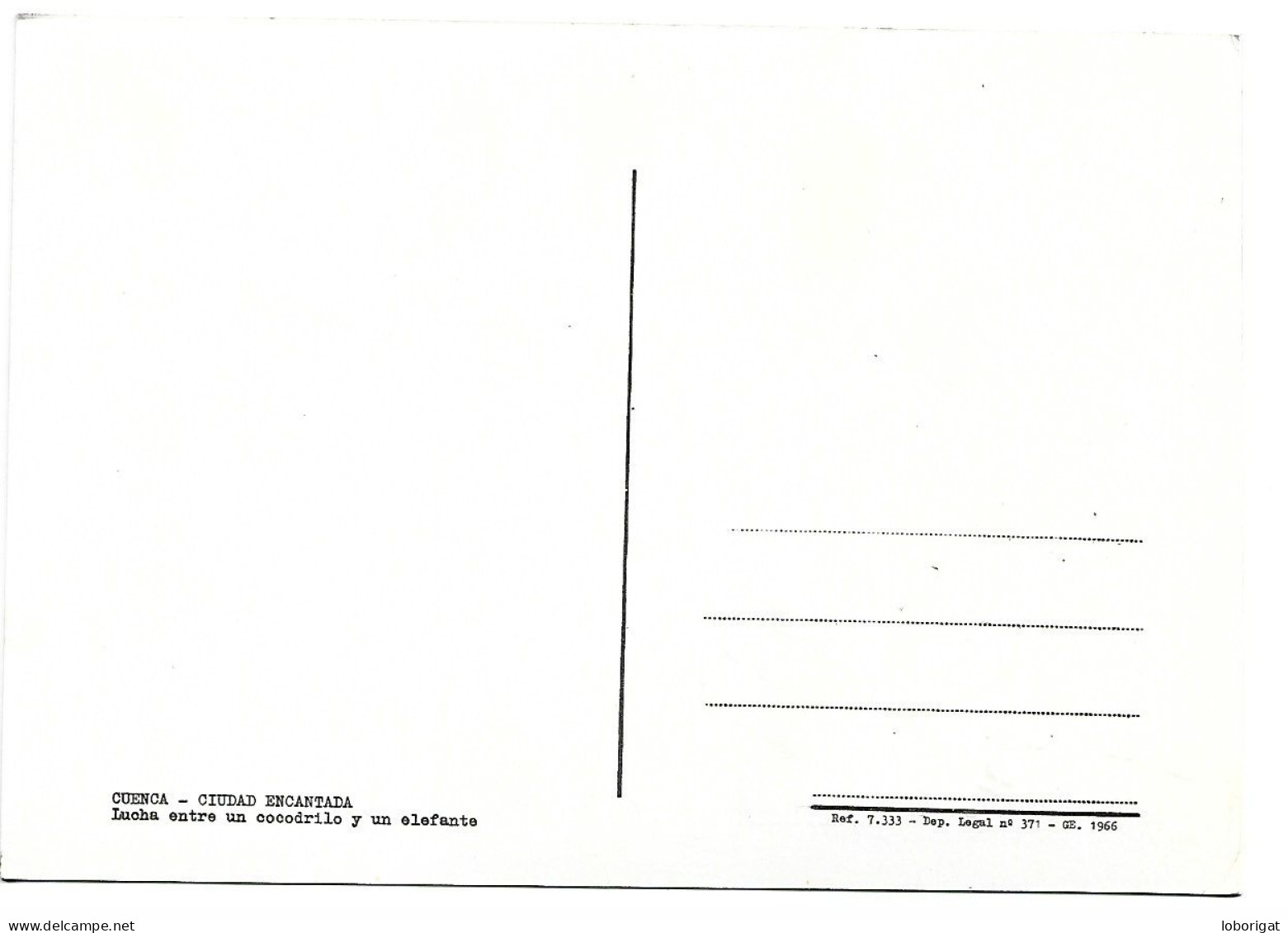 LUCHA ENTRE COCODRILO Y ELEFANTE.- CIUDAD ENCANTADA.-  CUENCA.- ( ESPAÑA) - Cuenca