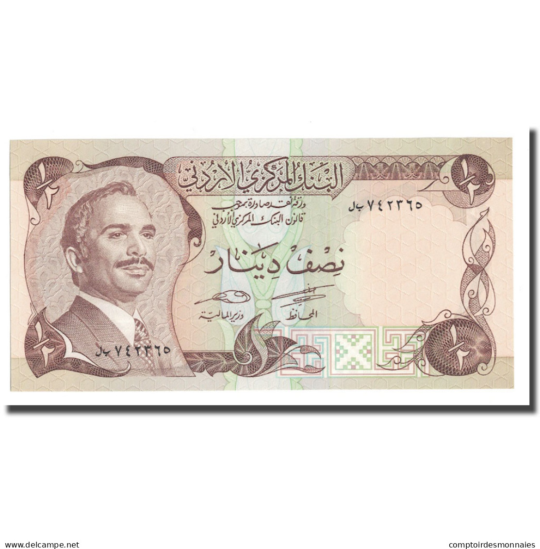 Billet, Jordan, 1/2 Dinar, Undated (1975-92), KM:17d, NEUF - Jordanie