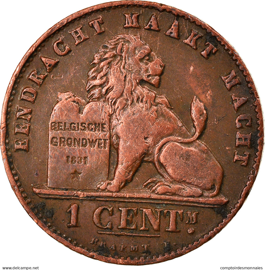 Monnaie, Belgique, Leopold II, Centime, 1902, TTB+, Cuivre, KM:34.1 - 1 Centime