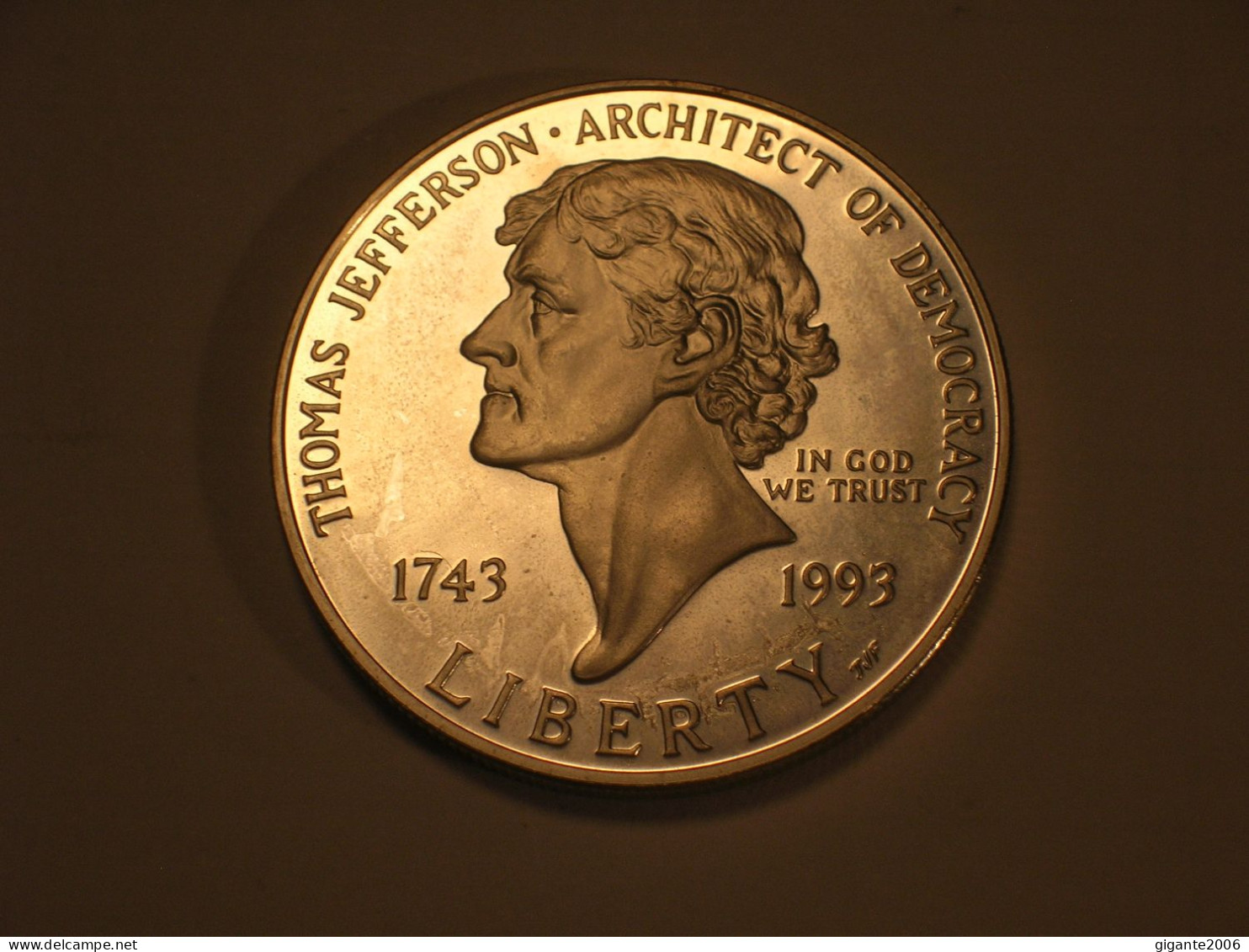 Estados Unidos/USA 1 Dolar Conmemorativo, 1993/1994 S, Proof, Thomas Jefferson (13953) - Commemoratifs