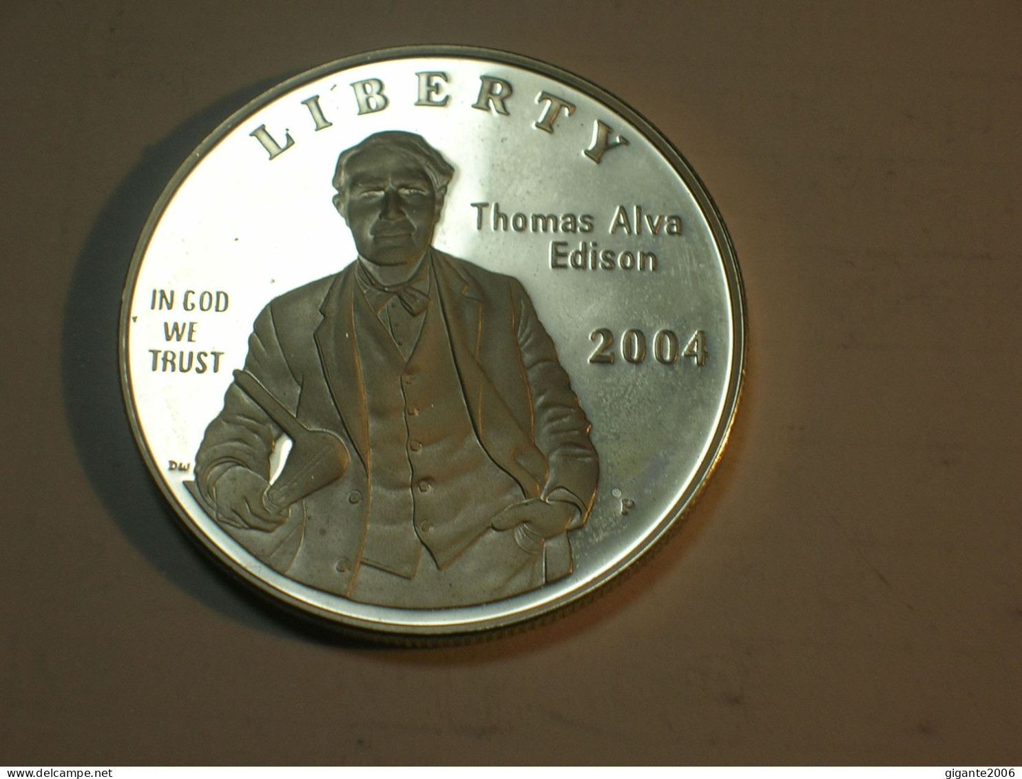 Estados Unidos/USA 1 Dolar Conmemorativo, 2004 P, Proof, Edison (13962) - Commemoratives