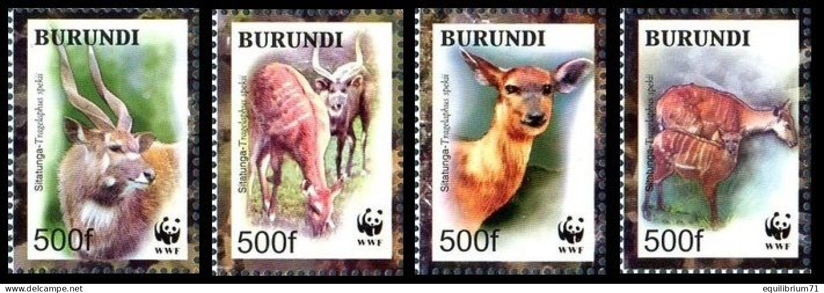 1115/1118**(BL143) - Sitatunga - WWF - Unused Stamps