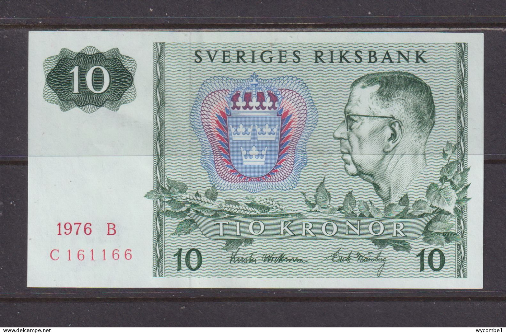 SWEDEN - 1976 10 Kronor AUNC/XF Banknote As Scans - Sweden