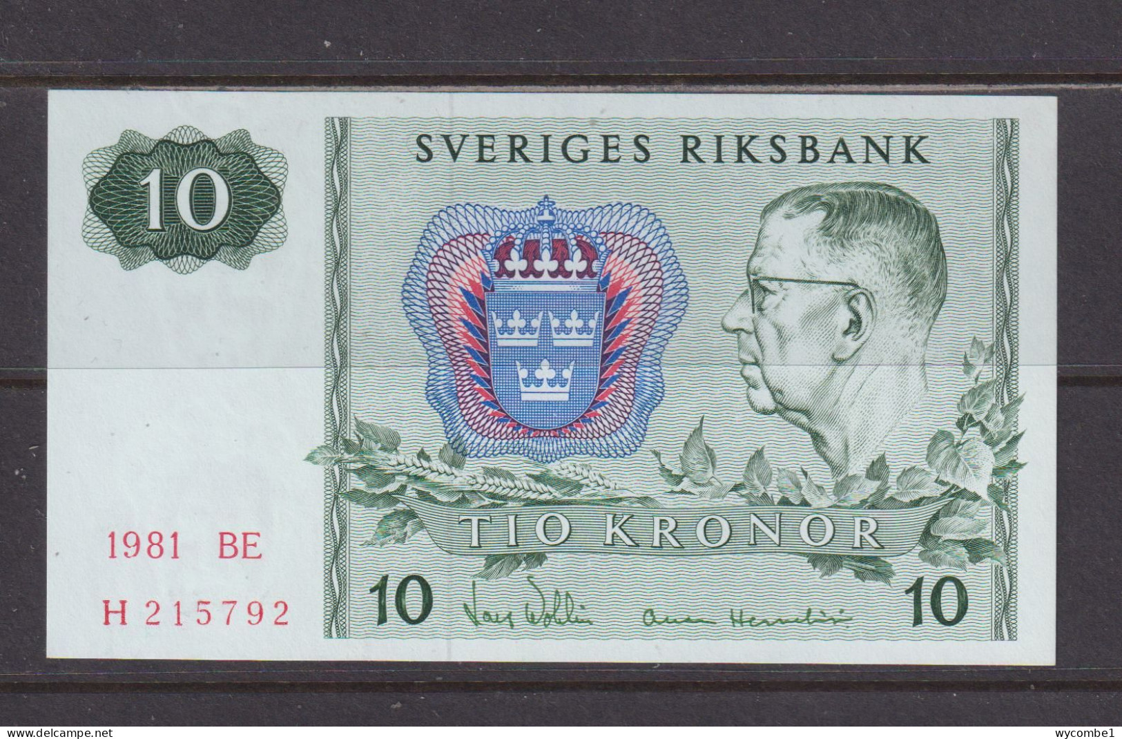 SWEDEN - 1981 10 Kronor AUNC/XF Banknote As Scans - Sweden