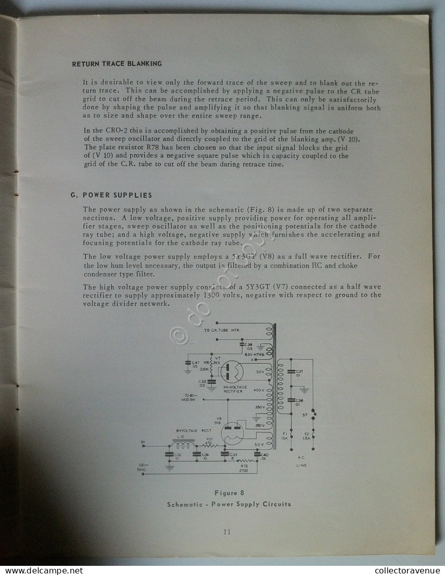 Elettronica Vintage - Jackson - Manuale Istruzioni Oscilloscopio Modello Cro 2 - Television