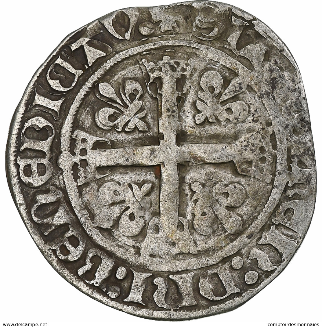 France, Charles VIII, Dizain Karolus, Rouen, TTB, Billon, Gadoury:82 - 1483-1498 Charles VIII The Affable