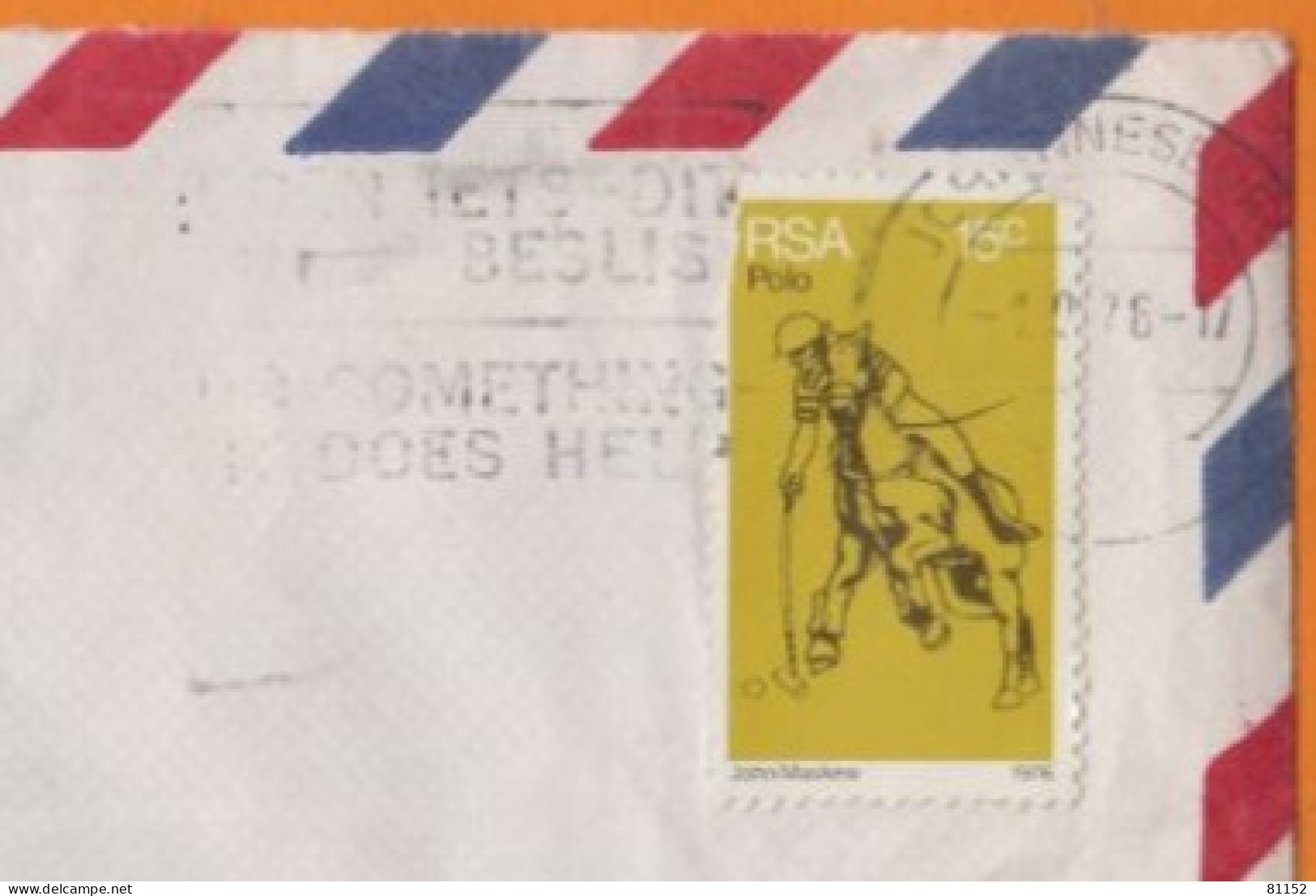 AFRIQUE Du SUD  John Maskew   Polo 15c   1976  SEUL   Sur Lettre De  JOHANNESBURG   Pour 83120 SAINTE MAXIME - Lettres & Documents