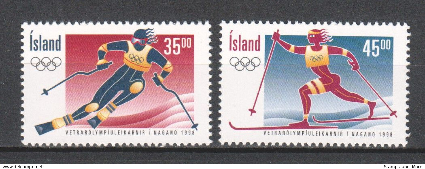 Iceland Island 1998 Mi 882-883 MNH WINTER OLYMPICS NAGANO - Inverno1998: Nagano