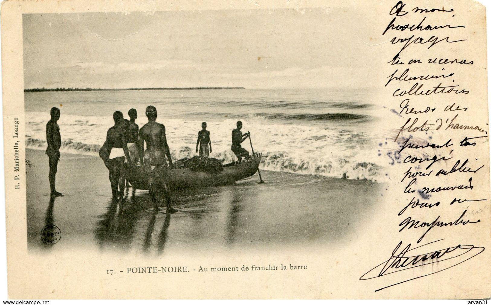 POINTE NOIRE -  AU MOMENT De FRANCHIR La BARRE En 1904  - - Pointe-Noire