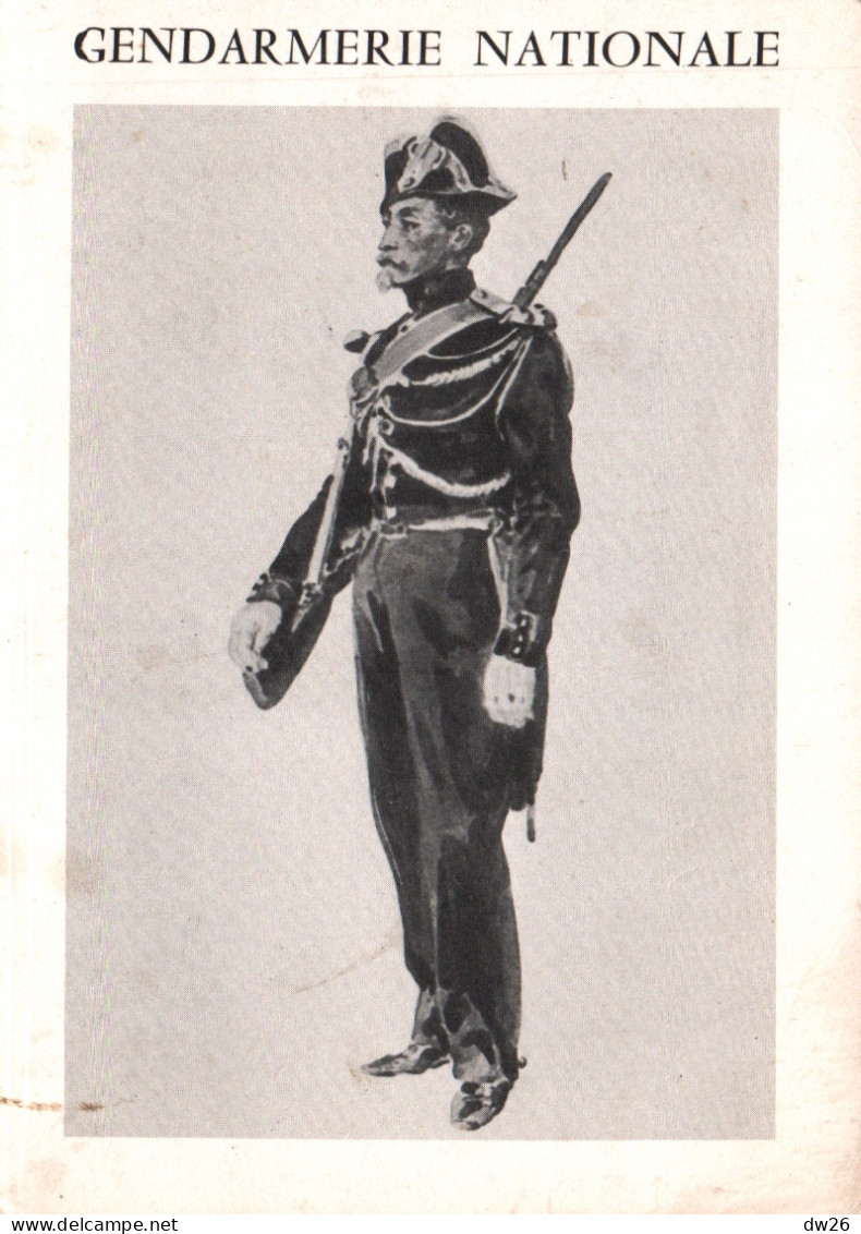 Gendarmerie Nationale, Uniforme XIXe - Groupement Du Loiret - Carte Double Non Circulée - Police - Gendarmerie