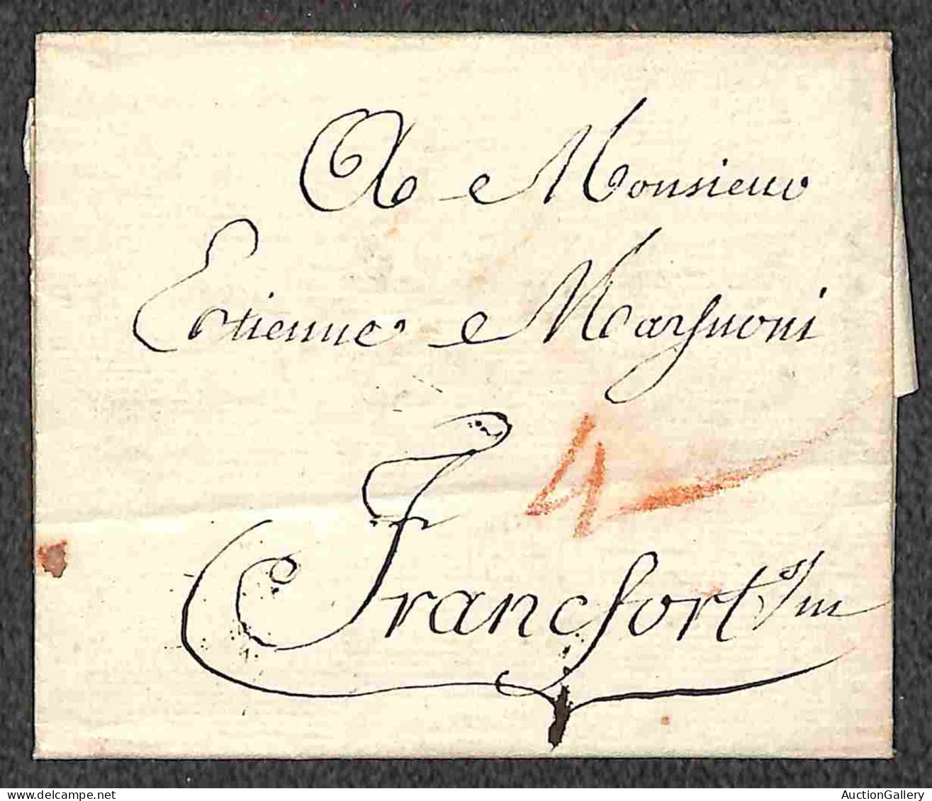 Prefilateliche - 1793 (29 Ottobre) - Huttenheim - Lettera Per Francoforte - Other & Unclassified