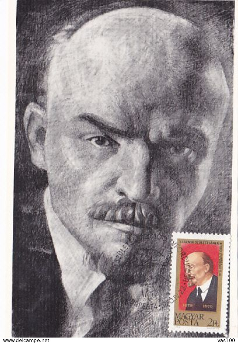 FAMOUS PEOPLE, LENIN, CM, MAXICARD, CARTES MAXIMUM, 1970, HUNGARY - Lenin