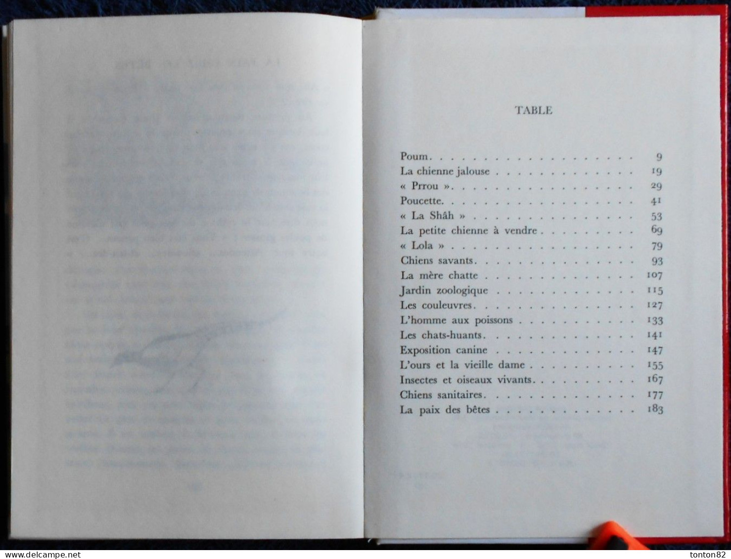 Colette - La paix chez les bêtes - Idéal Bibliothèque - ( 1976 ) .