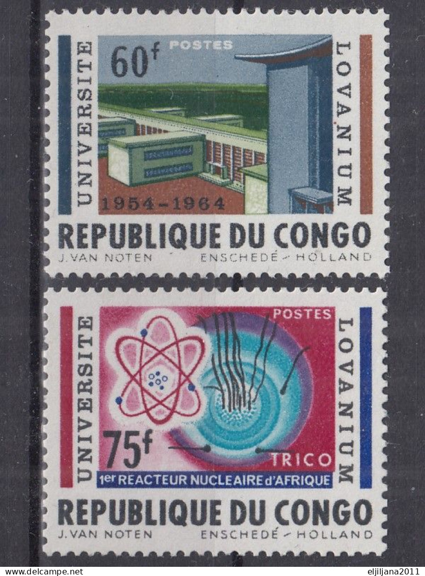 Action !! SALE !! 50 % OFF !! ⁕ Republique Du CONGO 1964 ⁕ Lovanium University / Leopoldville ⁕ 2v MNH - Unused Stamps