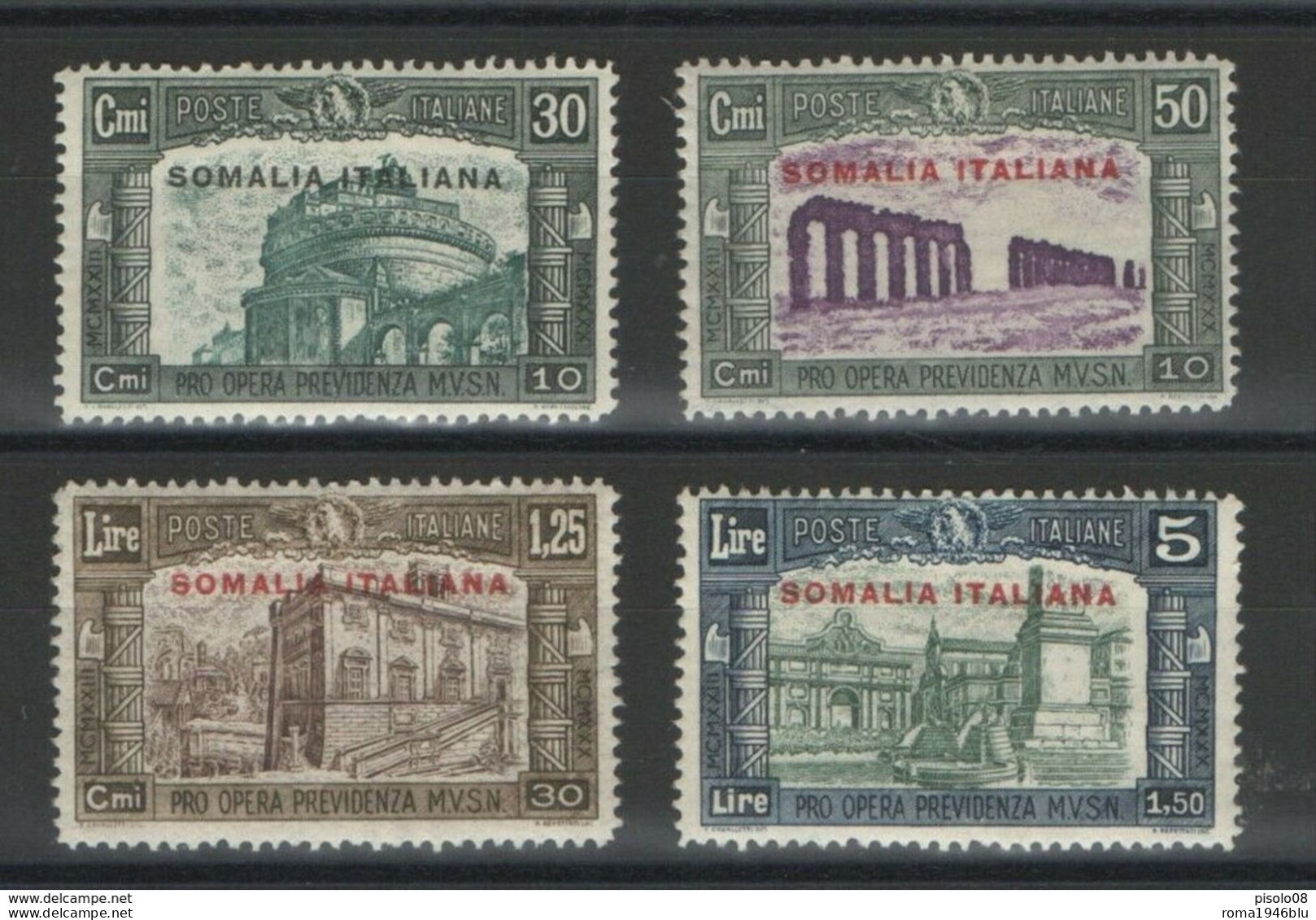 SOMALIA 1930 MILIZIA III SERIE CPL. ** MNH CENTRATO - Somalie